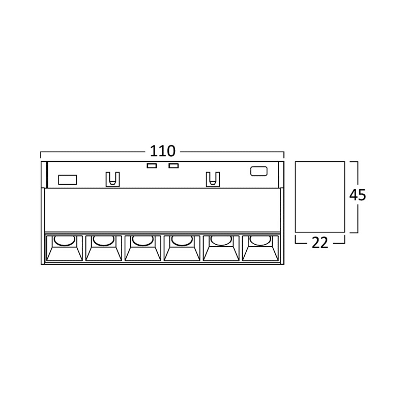 Magneticke LNS svietidla 6W 3000K